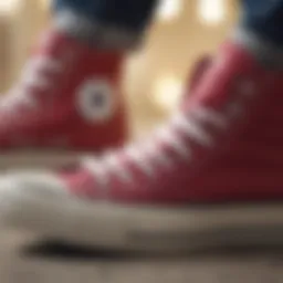 Close-up of classic Converse All Star shoes