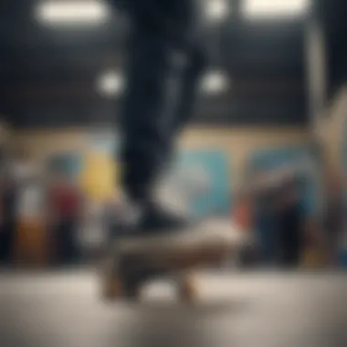 Skater performing tricks in Converse All Star shoes