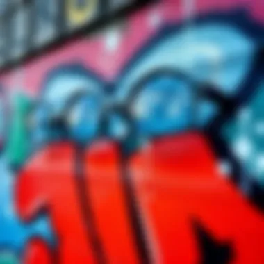 Graffiti Art of Chunky Glasses Graffiti art featuring chunky glasses as a symbol of skate culture
