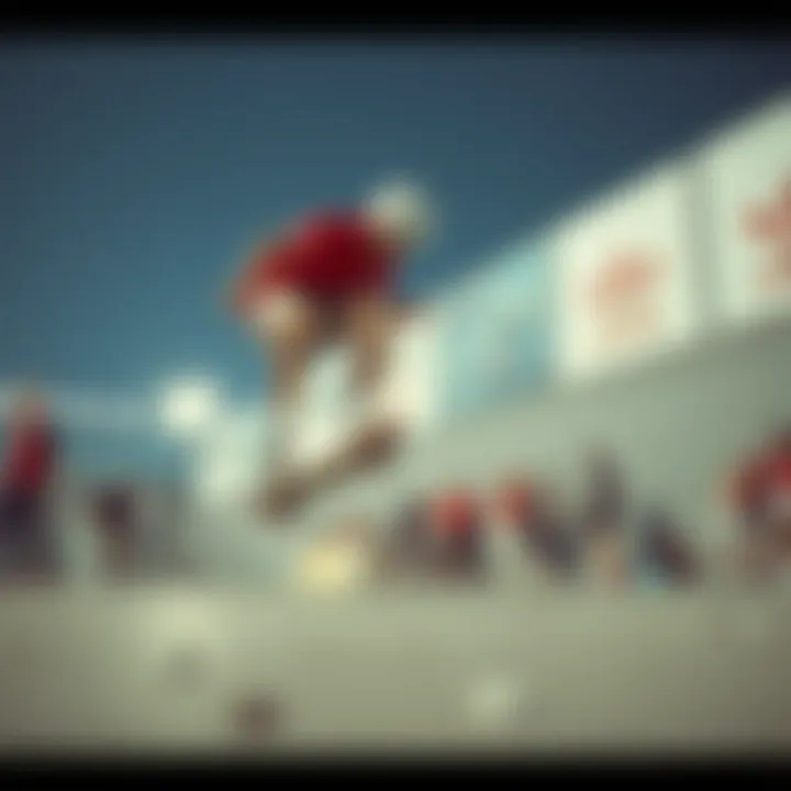 Historical Impact of Color in Adidas Advertisements Historical Adidas skateboarding advertisement featuring red and white colors