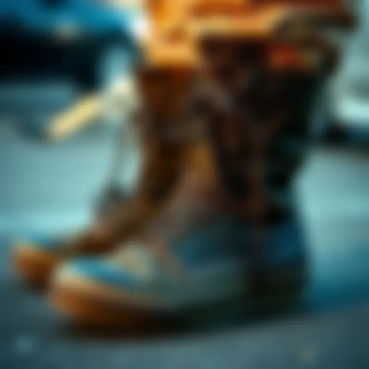 Robust Structure of Military Boots Military boots emphasizing robust structure