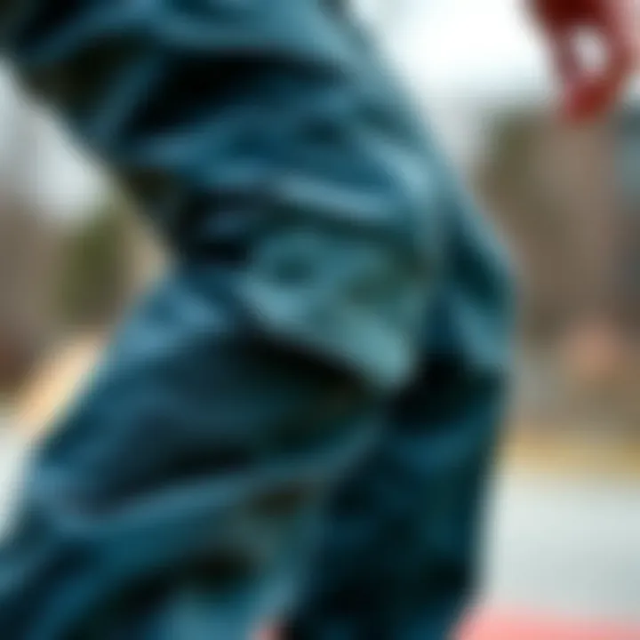 Key Design Features in Skateboard Pants Close-up of design features in skateboard pants