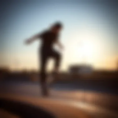 Freedom of Movement for Skateboarding Skater demonstrating freedom of movement in pants