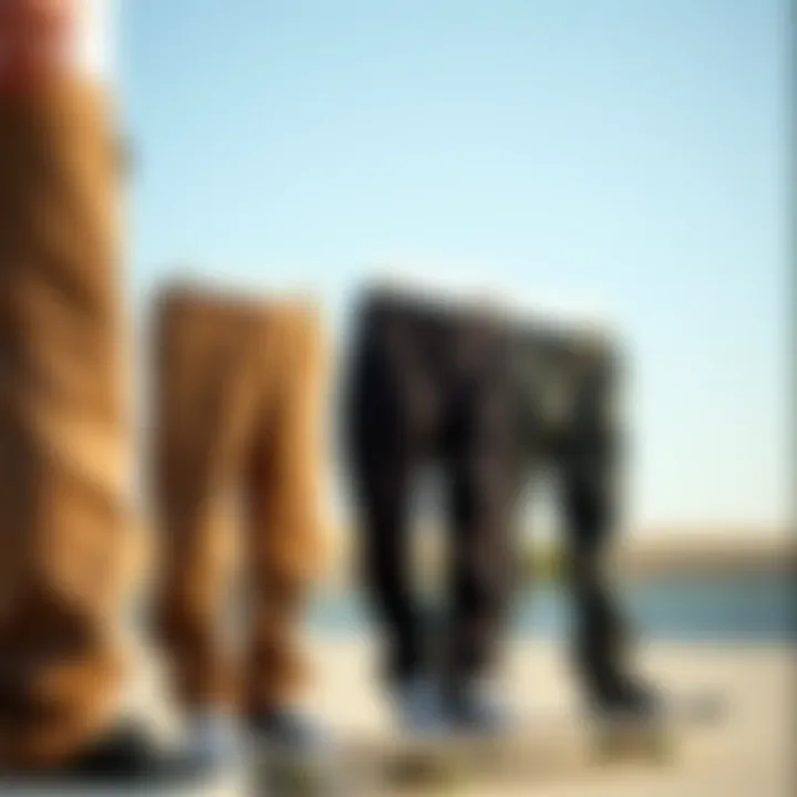 Stylish Options for Skaters Stylish skateboard pants on display