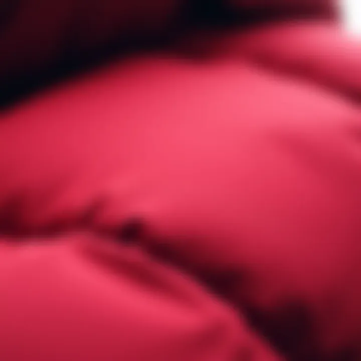 Close-up of the material showcasing the intricate stitching and texture of the coat