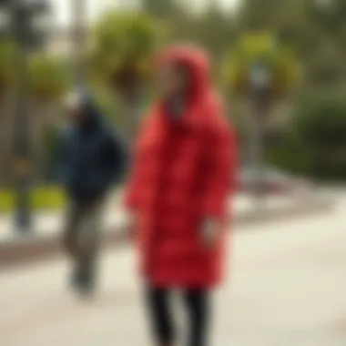 An array of sustainable materials used in the making of the coat displayed artistically