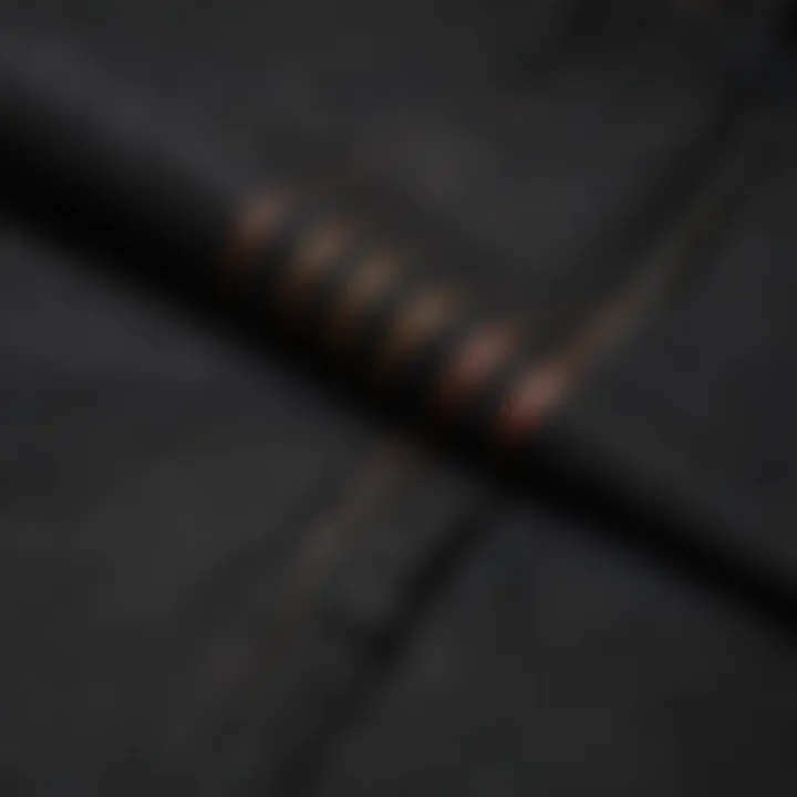 Close-up of Dickies slim fit pants fabric highlighting texture and durability