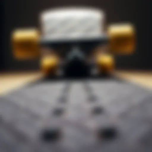 Griptape Texture on Penny Board Detailed view of griptape texture on a penny board