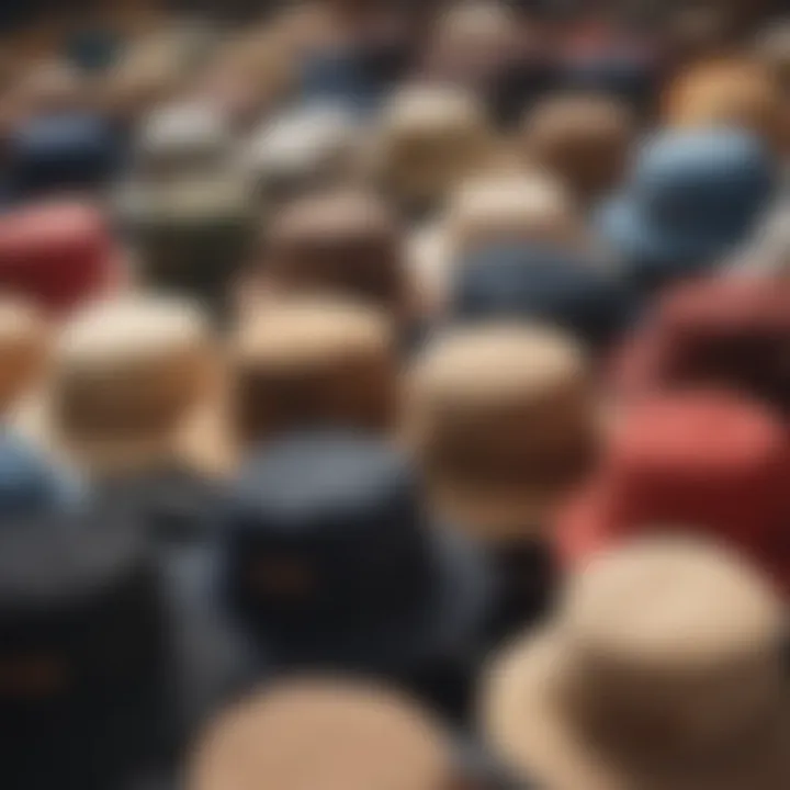 A close-up shot of the quality materials used in Kangol bucket hats