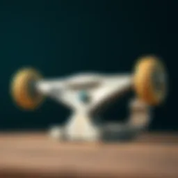 Detailed view of skate truck components