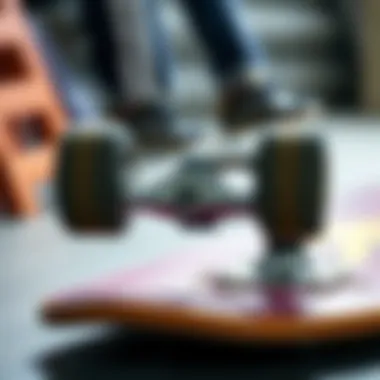 Skateboard Setup with Trucks Skateboard setup showcasing truck integration