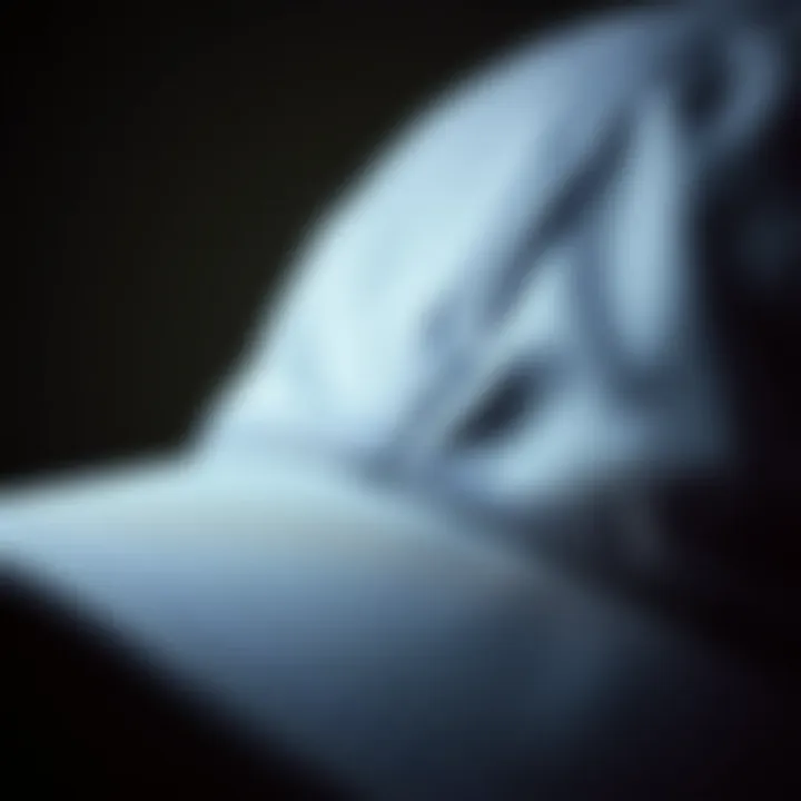 Fabric and Stitching Details of the 5 Panel Camper Hat Close-up of the fabric and stitching details on a 5 panel camper hat.