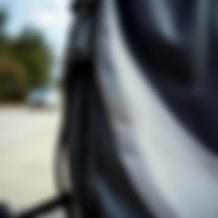 Detailed Fabric Texture of Nike Sack Pack A close-up view of the Nike Sack Pack showcasing its fabric texture and stitching details