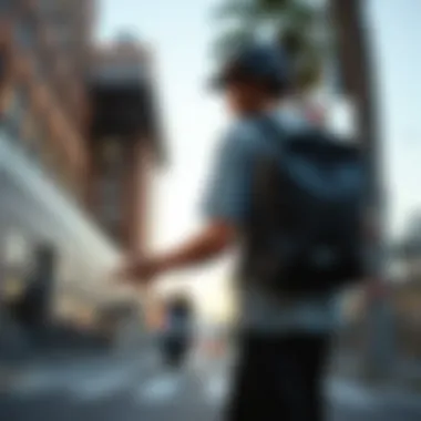 Practical Usage of Nike Sack Pack in Daily Life User demonstrating the practicality of the Nike Sack Pack in a dynamic lifestyle