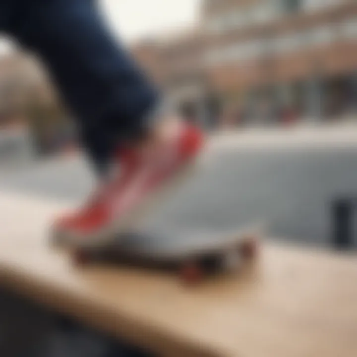 User testing Vans MTE sneakers during a skateboarding session