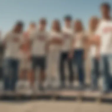 Community of Skateboarders with Vans Authentic Cream Group of skateboarders wearing various Vans models including the Authentic Cream