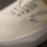 Close-up view of Vans Authentic Cream showcasing the texture and color