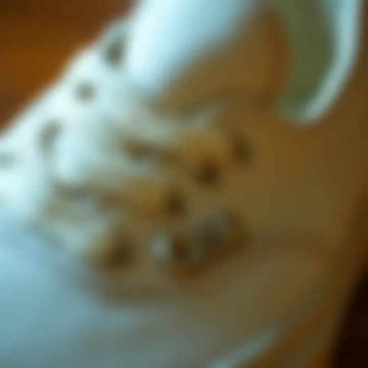 Materials Used in the Vans Authentic Natural White Sneaker Close-up of the materials used in the Vans Authentic Natural White sneaker