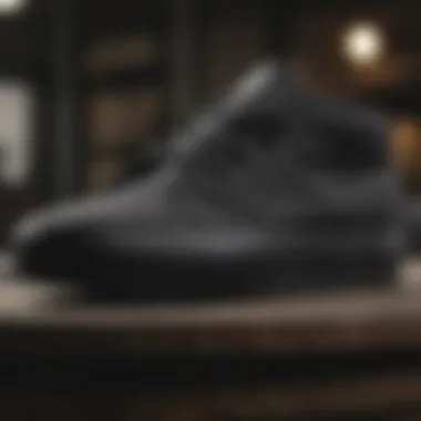 Close-up of Vans Chukka Low All Black for maintenance tips