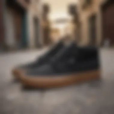 Vans Chukka Low Black Gum placed on a skateboard