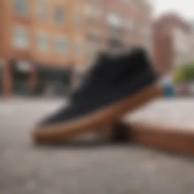 Vans Chukka Low Black Gum in urban skate setting