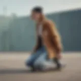 Vans fleece jacket displayed on a skateboard