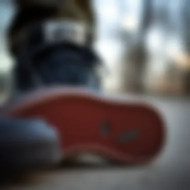 Unique Black Gum Sole of Vans Half Cab Close-up of the unique black gum sole