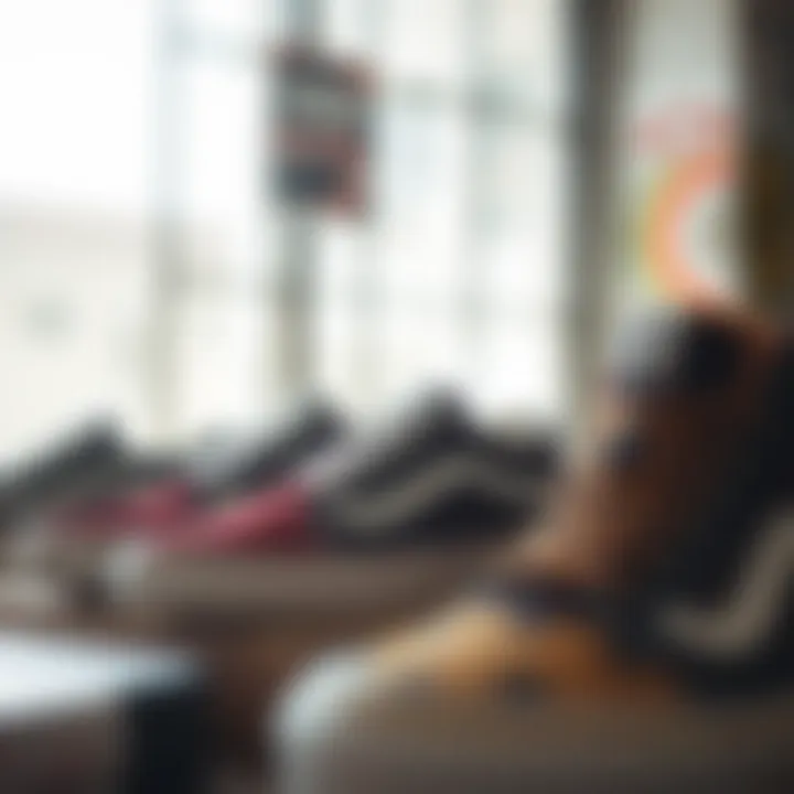 Aesthetic Appeal of the Latest Vans Footwear Stylish design of Vans shoes on display