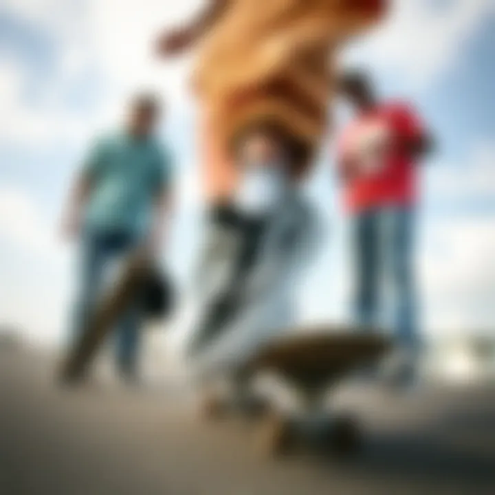 Vans Shoes and Their Impact on Skateboarding Culture Group of skaters showcasing Vans shoes