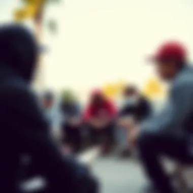 Cultural Discussion on Vans MTE Chipmunk Group of skateboarders discussing the cultural impact of the Vans MTE Chipmunk.