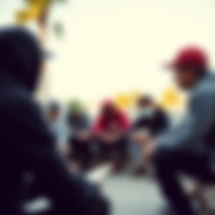 Cultural Discussion on Vans MTE Chipmunk Group of skateboarders discussing the cultural impact of the Vans MTE Chipmunk.