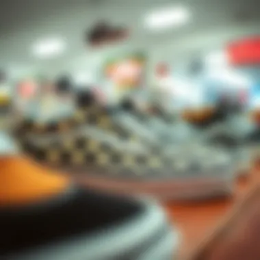 Iconic Checkerboard Sneakers: A Symbol of Skate Culture Close-up of iconic Vans checkerboard sneakers on display