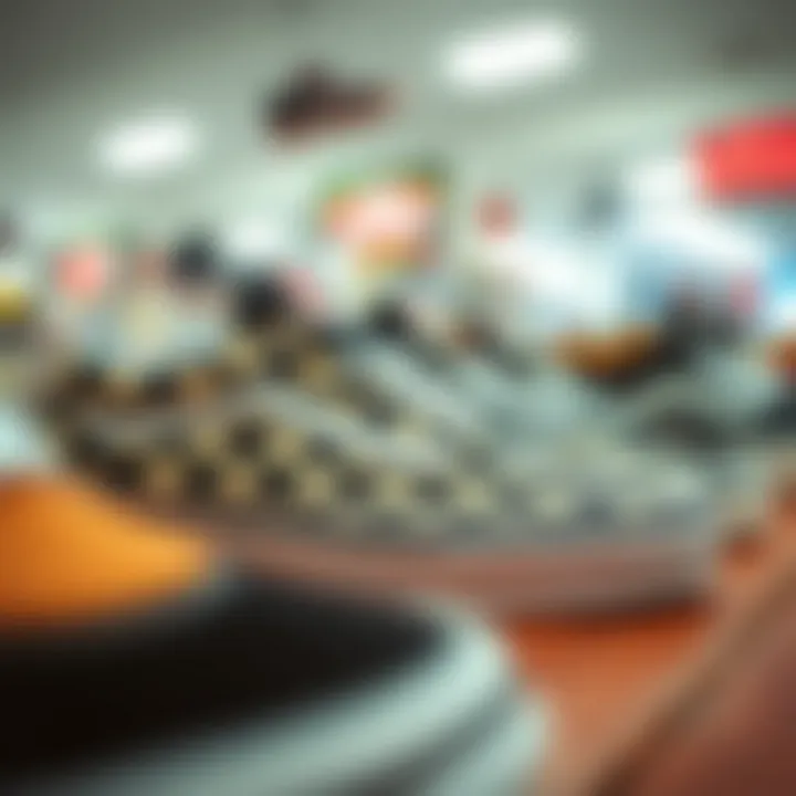 Iconic Checkerboard Sneakers: A Symbol of Skate Culture Close-up of iconic Vans checkerboard sneakers on display