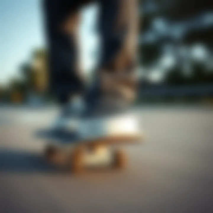 Functionality in Action: Vans Slip-On Lo Pro Person skateboarding in Vans Slip-On Lo Pro, demonstrating its functionality.