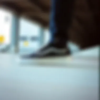 Cultural Significance of the Vans Slip-On Lo Pro Vans Slip-On Lo Pro in an urban setting, emphasizing its cultural significance.