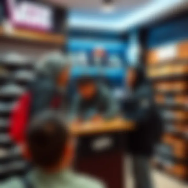 Personalized Customer Experience Customer interaction with staff at Vans store, highlighting personalized service.