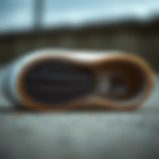 Innovative Design of Vans Velcro Gum Sole Close-up of Vans Velcro gum sole showcasing innovative design elements