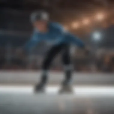 Skater on the rink demonstrating the performance of Vapor LTX Pro skates