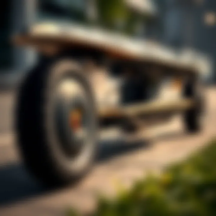 Innovative Technology of the Vokul V1 Close-up of Vokul V1 skateboard features and technology