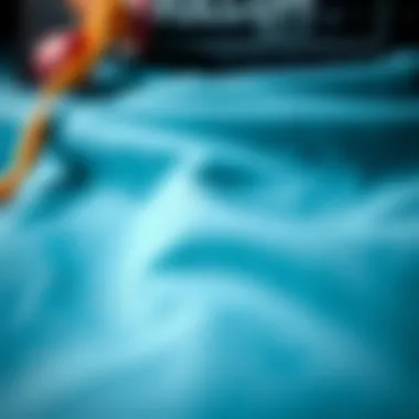 Material Mastery: The Fabric Behind Comfort Close-up of the material composition of Volcom Boardshorts