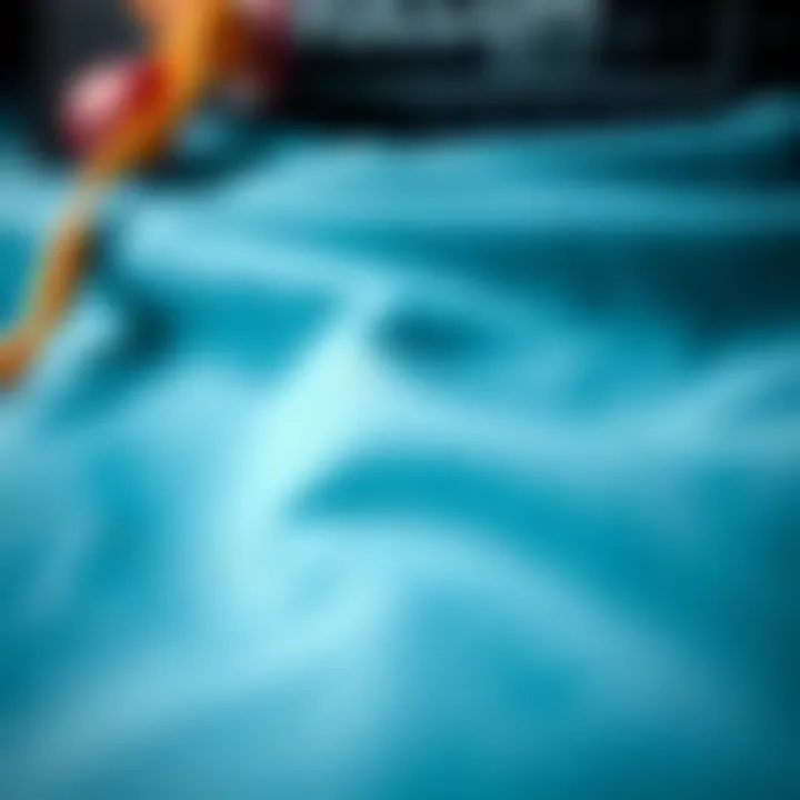 Material Mastery: The Fabric Behind Comfort Close-up of the material composition of Volcom Boardshorts