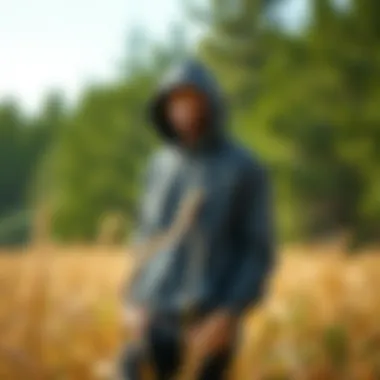 Stylish Hoodie in Nature A stylish hoodie showcased in an outdoor setting